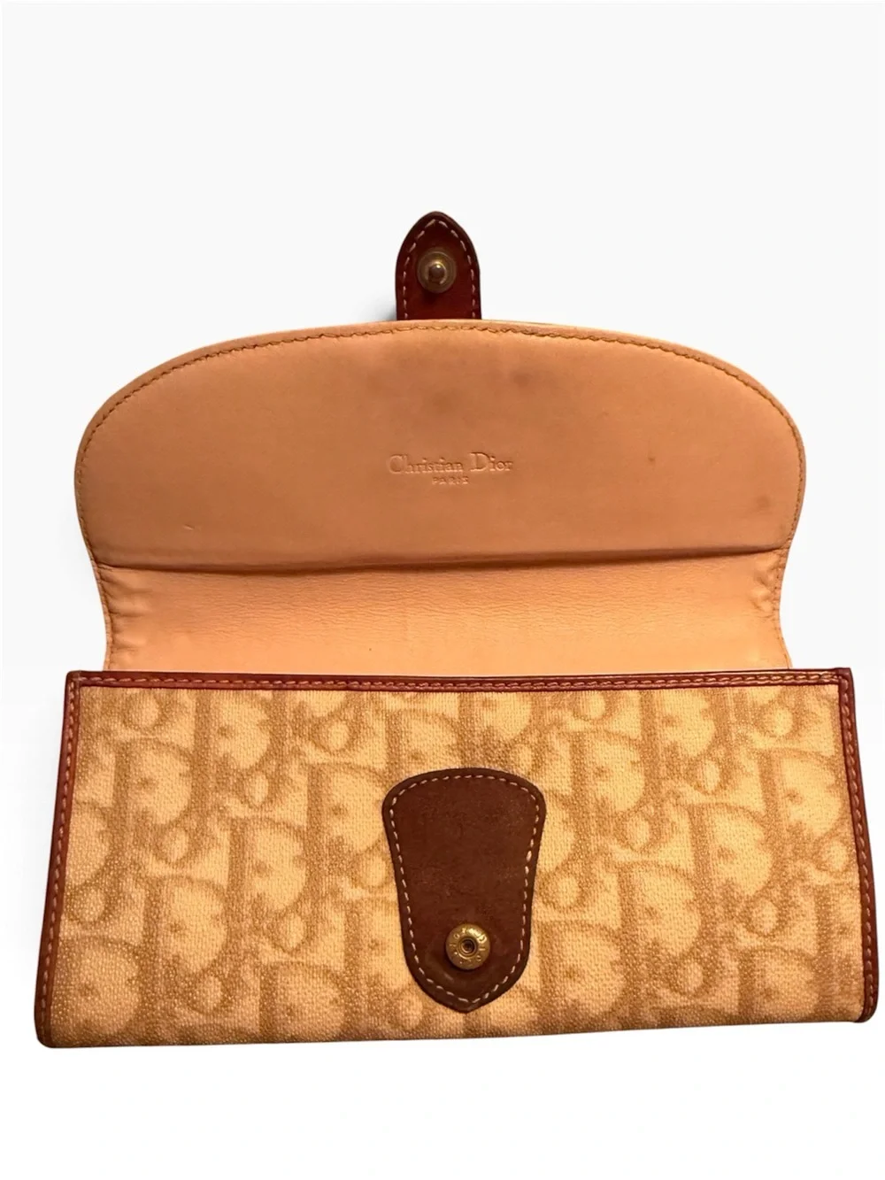 Christian Dior- AUTHENTIC 🍀 Vintage Romantique Trotter Heart Lock Long Wallet